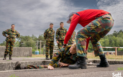 Les candidats de la Division Préparatoire à l’École Royale Militaire à Arlon.